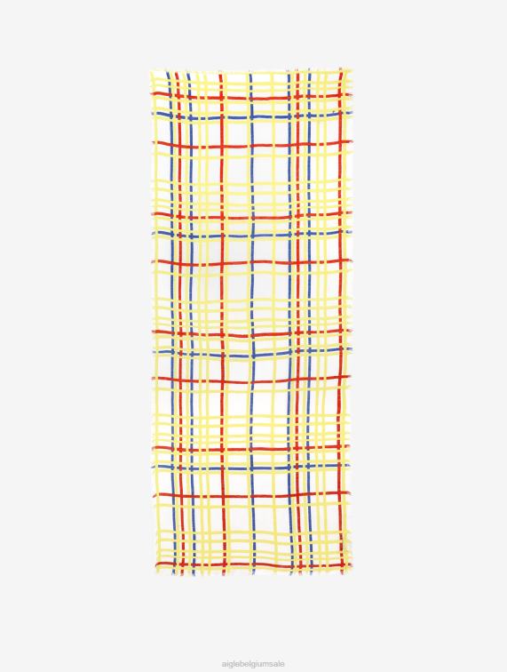 Heren accessoires mondriaan Aigle x Centre Pompidou bedrukte linnen sjaal J404Z366