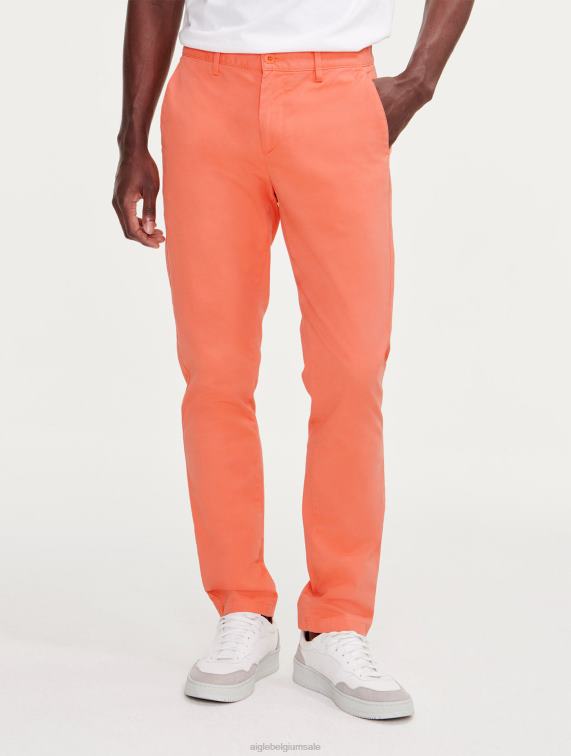 Heren kleren abrikoos Aigle chino-broek J404Z59