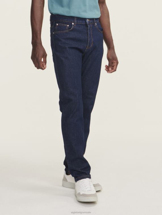 Heren kleren donker denim Aigle iconische jeans J404Z76