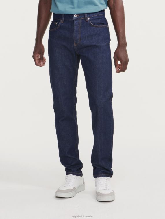 Heren kleren donker denim Aigle iconische jeans J404Z76