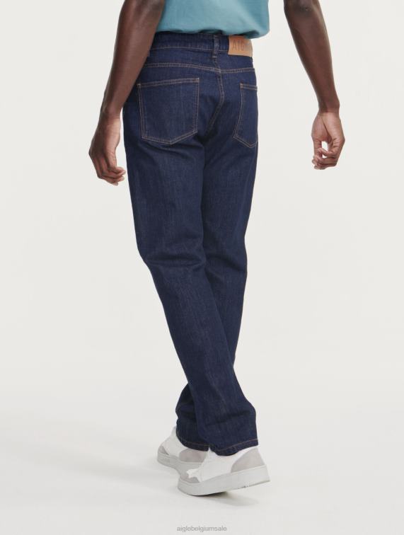 Heren kleren donker denim Aigle iconische jeans J404Z76