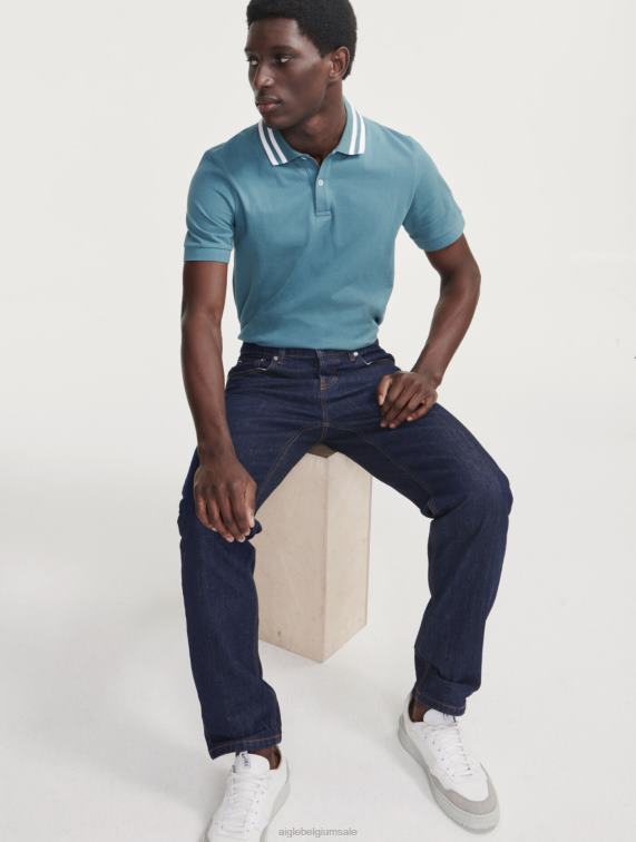 Heren kleren donker denim Aigle iconische jeans J404Z76