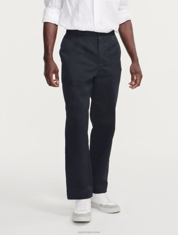 Heren kleren zwart Aigle elastische taille, droge, snelle broek J404Z41