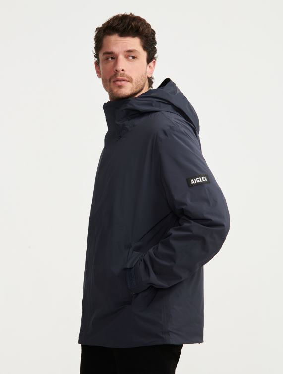 Heren kleren rijk Aigle Middellange dupont sorona gewatteerde mtd-jas met capuchon J404Z216