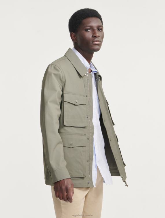 Heren kleren staartlis Aigle kort gecoat safarijack J404Z221
