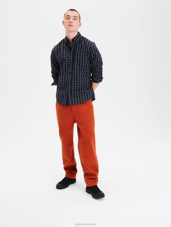 Heren kleren imperium ch Aigle geruit overhemd J404Z77