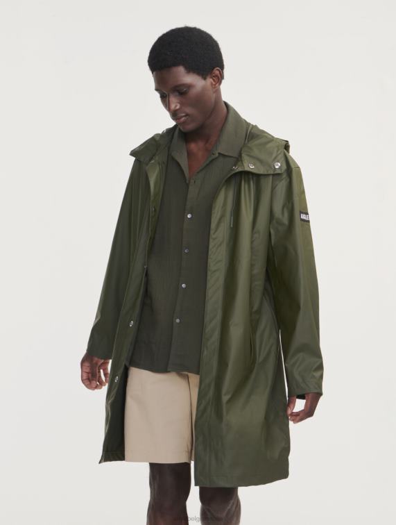 Heren kleren advocaat Aigle lange waterdichte parka met capuchon J404Z163