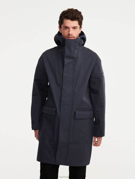 Heren kleren rijk Aigle lange mtd-parka met capuchon J404Z223