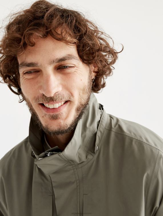 Heren kleren taillis i Aigle Gore-tex korte parka met afneembare capuchon J404Z169