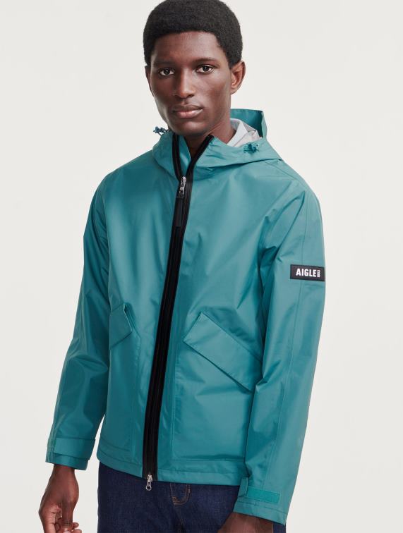 Heren kleren waterkracht i Aigle lange goretex-parka J404Z202