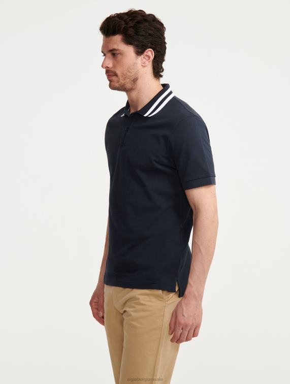 Heren kleren rijk Aigle Poloshirt met korte mouwen en dubbele bandkraag J404Z2
