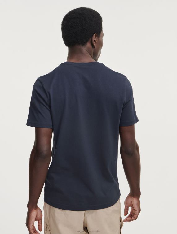 Heren kleren rijk Aigle jersey T-shirt met ronde hals J404Z102