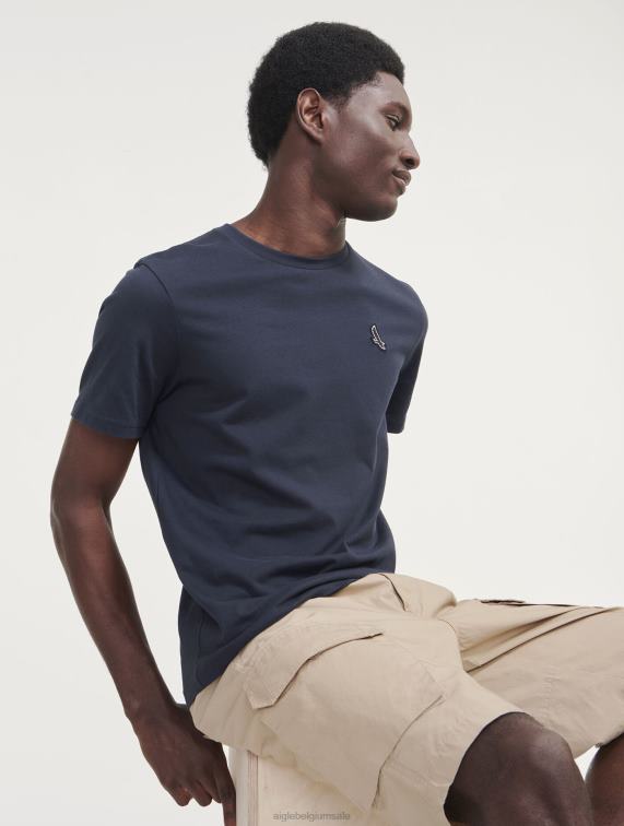 Heren kleren rijk Aigle jersey T-shirt met ronde hals J404Z102