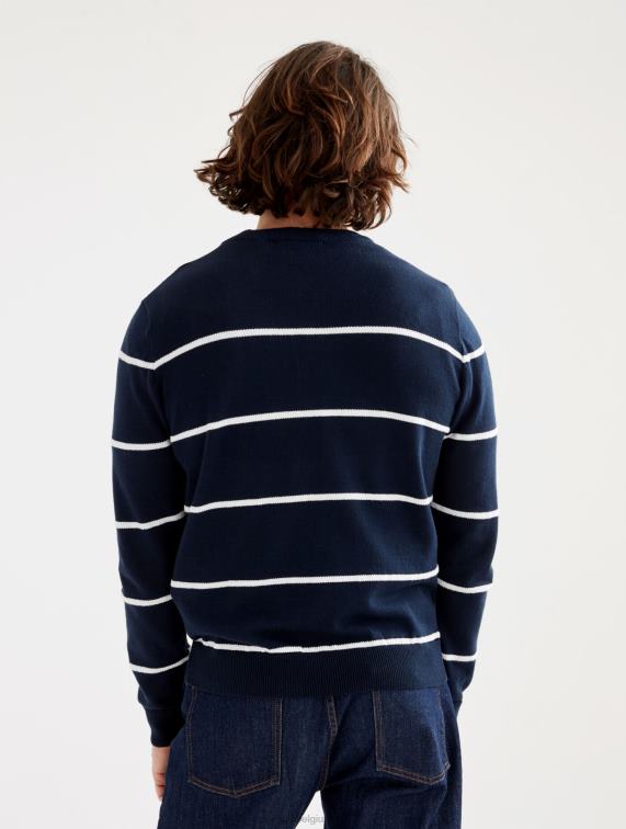 Heren kleren imperium st Aigle Gemaakt in Frankrijk, fijne matrozentrui met ronde hals J404Z83