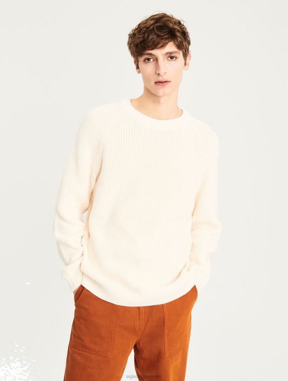 Heren kleren lag Aigle trui geïnspireerd op de marine van biologisch katoen J404Z130