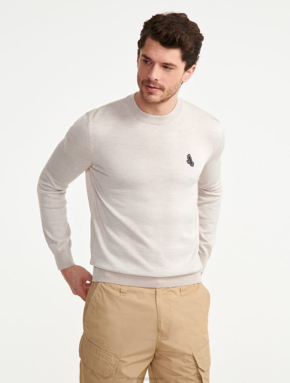 Heren kleren sabel Aigle Fijnmazige trui met ronde hals J404Z134