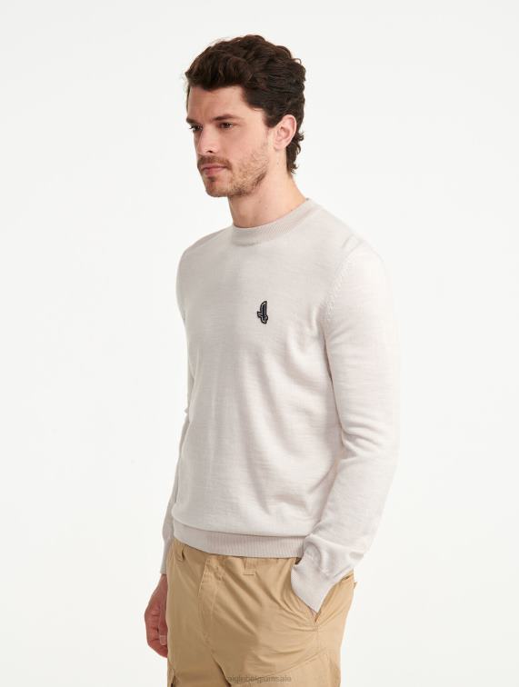 Heren kleren sabel Aigle Fijnmazige trui met ronde hals J404Z134
