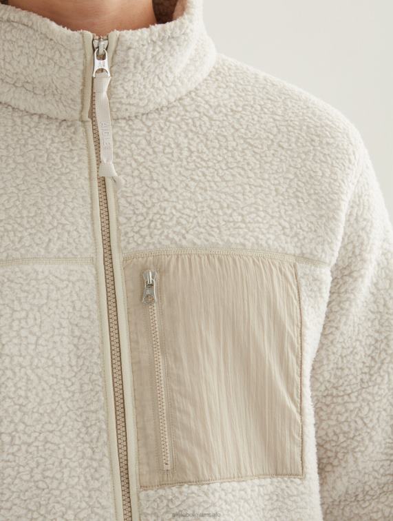 Heren kleren sabel Aigle sherpa-fleece met rits J404Z28