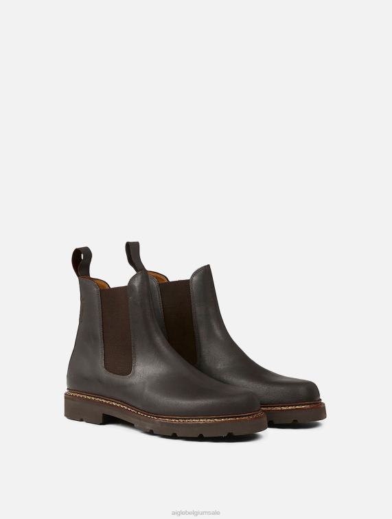 Heren laarzen donker bruin Aigle leren laarzen J404Z312