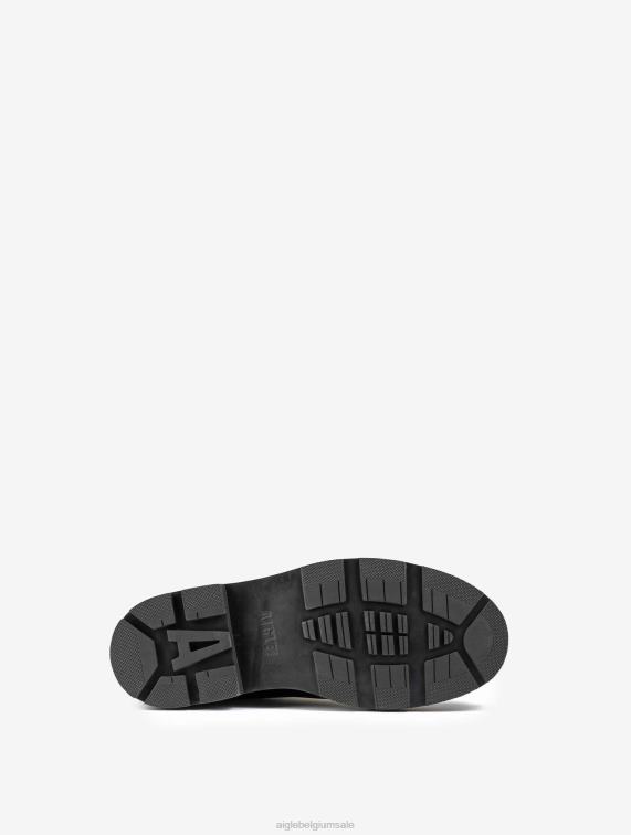 Heren laarzen zwart Aigle de noors gestikte leren chelsealaars J404Z307