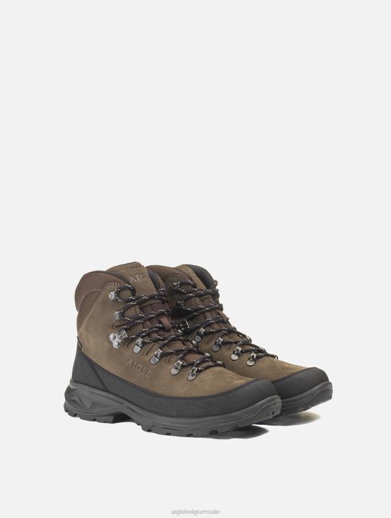 Heren schoenen donker bruin Aigle Gore-tex hoge schoenen met 360 graden neus J404Z276