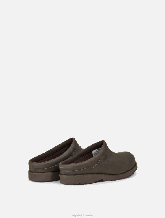 Heren schoenen donker bruin Aigle ultralichte lederen klomp J404Z314