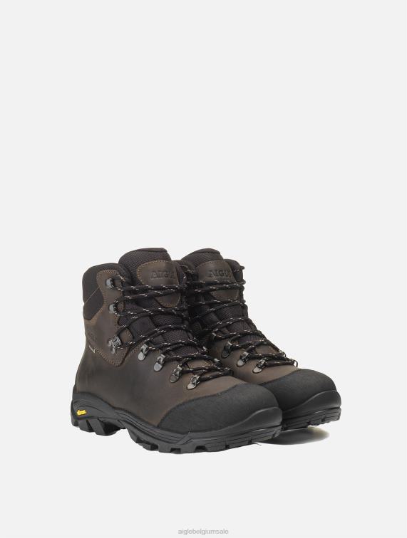 Heren schoenen donker bruin Aigle vibram waterdichte hoge schoenen J404Z273