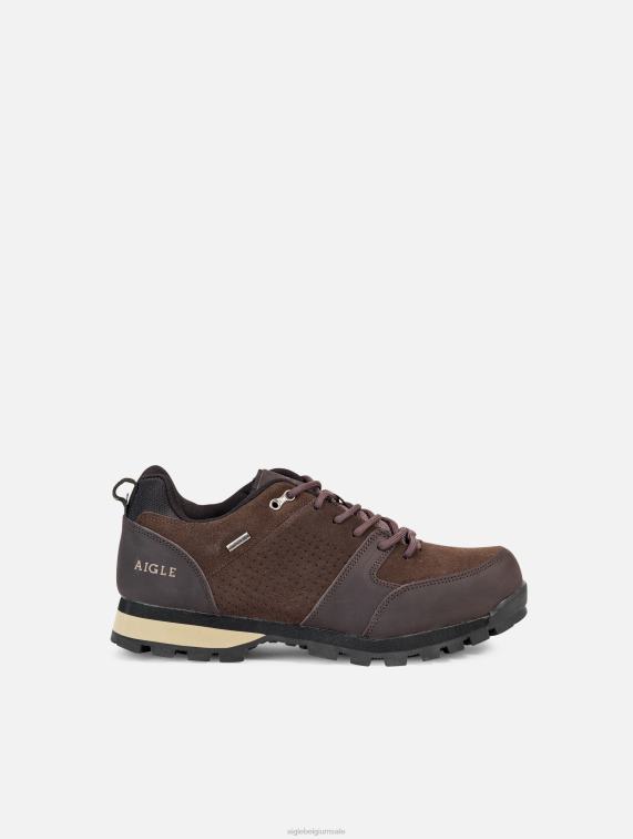 Heren schoenen espresso Aigle de ultralichte waterdichte leren schoen J404Z298