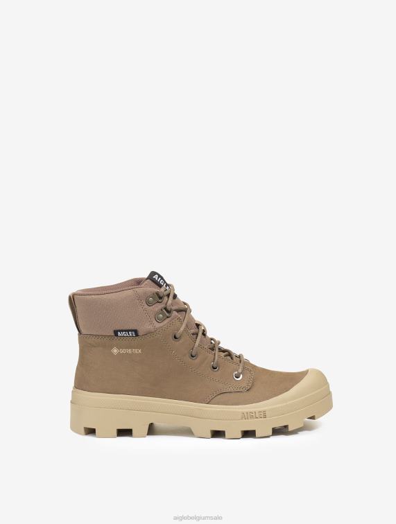 Heren schoenen kastanje Aigle de iconische wandelschoen van gore-tex leer J404Z271