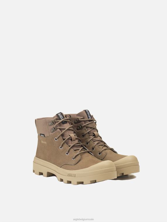 Heren schoenen kastanje Aigle de iconische wandelschoen van gore-tex leer J404Z271