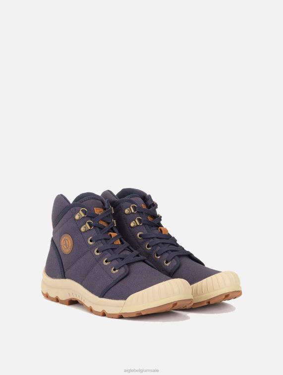 Heren schoenen donker marine Aigle loopschoenen J404Z345