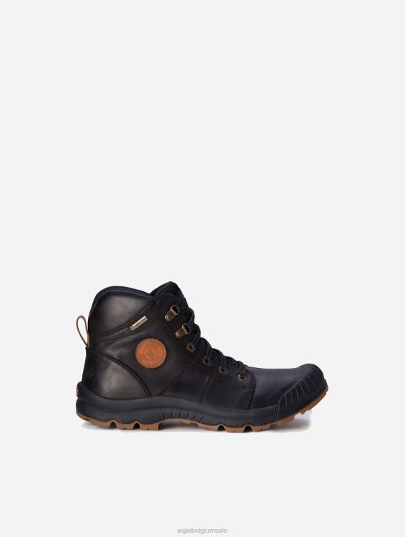 Heren schoenen zwart Aigle goretex wandelschoenen J404Z343