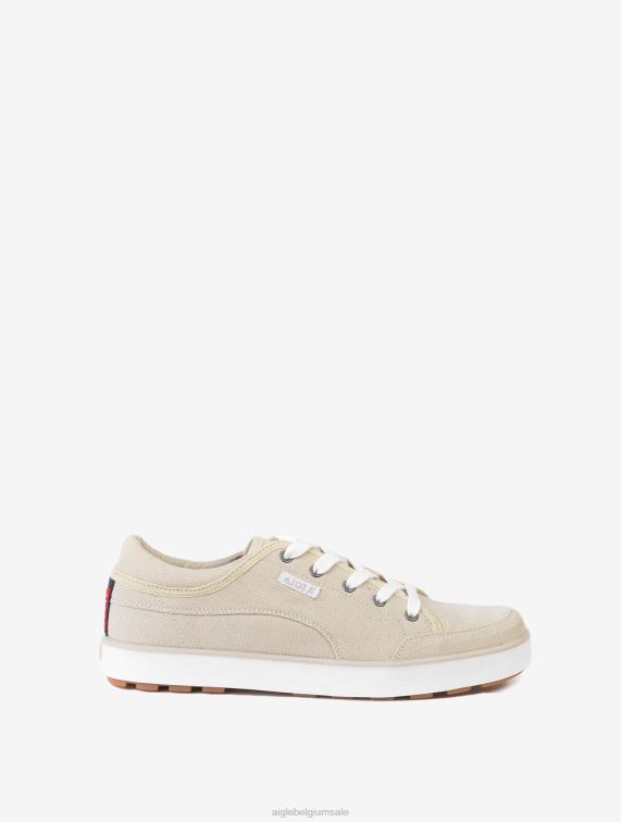 Heren schoenen beige Aigle lichtgewicht canvas sneakers J404Z351