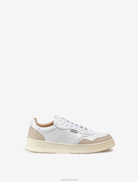 Heren schoenen blanco Aigle de duurzame leren sneaker J404Z289