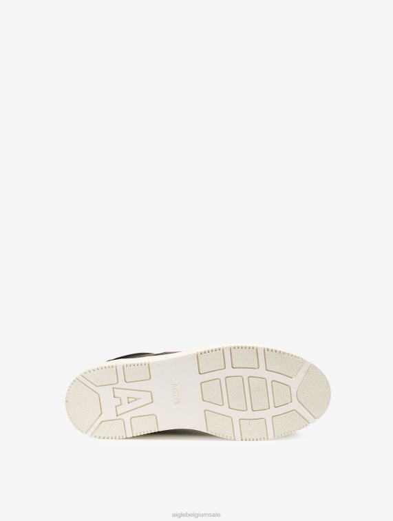 Heren schoenen zwart Aigle de duurzame leren sneaker J404Z290