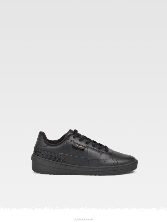 Heren schoenen zwart Aigle iconische sneakers met een nieuw ontwerp van een klassieker uit de jaren 80 J404Z309