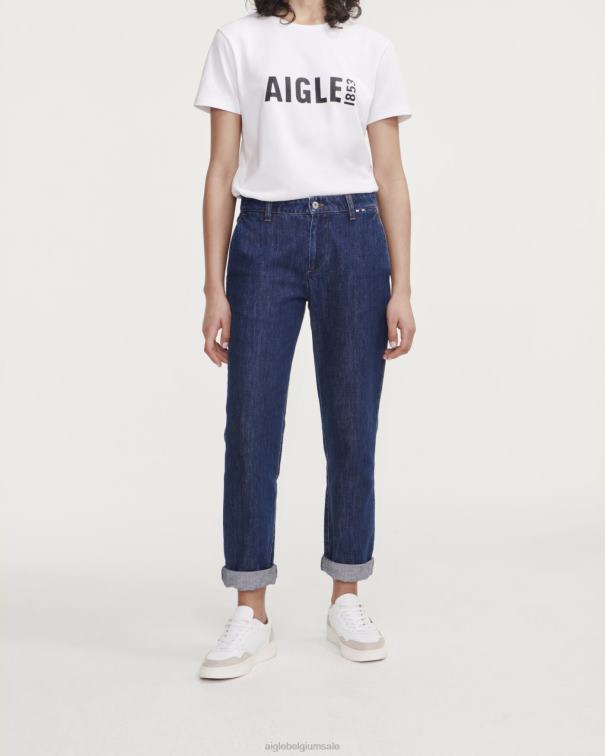 vrouwen kleren denim Aigle denim broek met rechte pijpen J404Z696