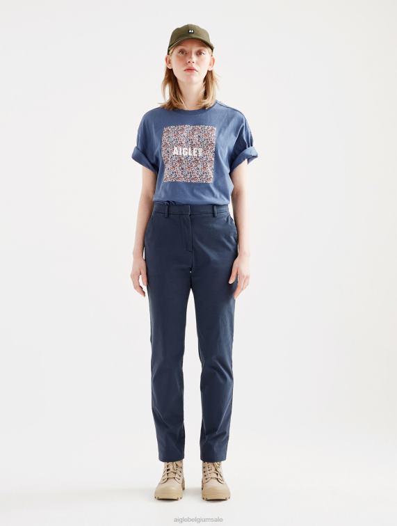 vrouwen kleren rijk Aigle 7/8 rechte chinobroek J404Z526