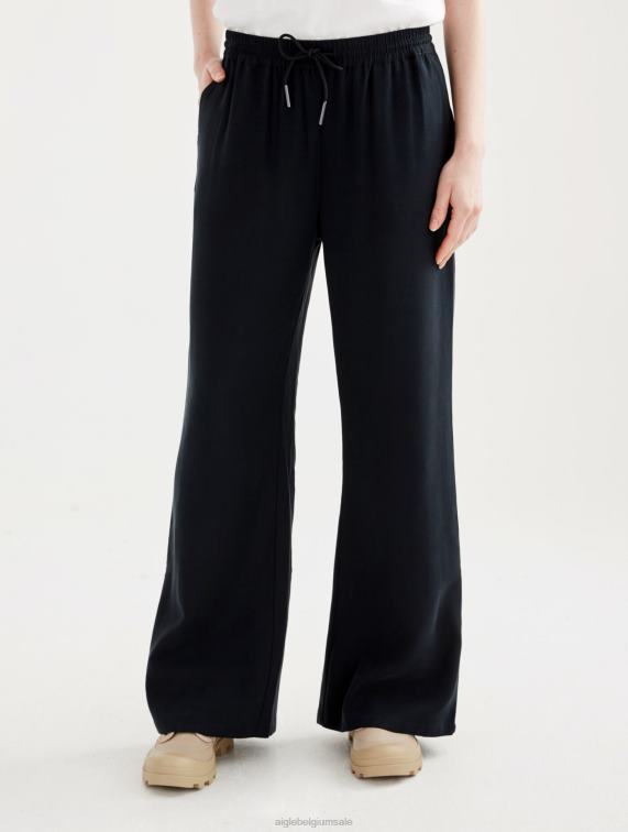 vrouwen kleren zwart Aigle losse 7/8 broek J404Z509