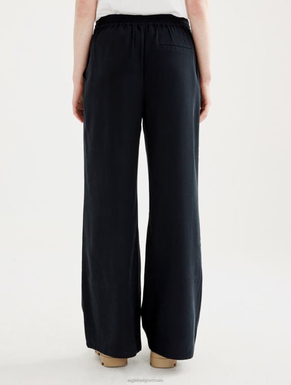 vrouwen kleren zwart Aigle losse 7/8 broek J404Z509