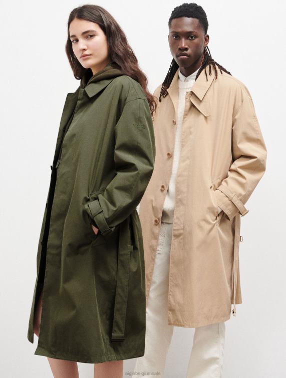 vrouwen kleren advocaat Aigle tijdloze lange trenchcoat J404Z172