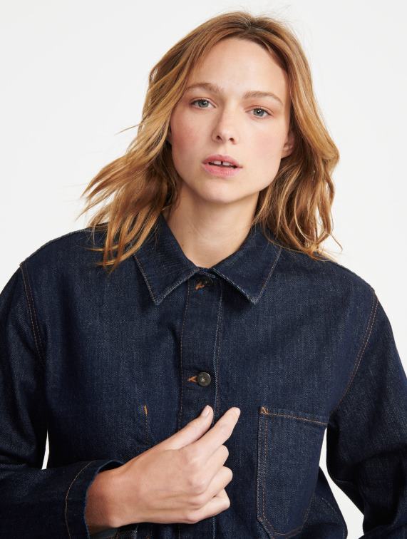 vrouwen kleren brut denim ovd Aigle middellange werkjas J404Z698