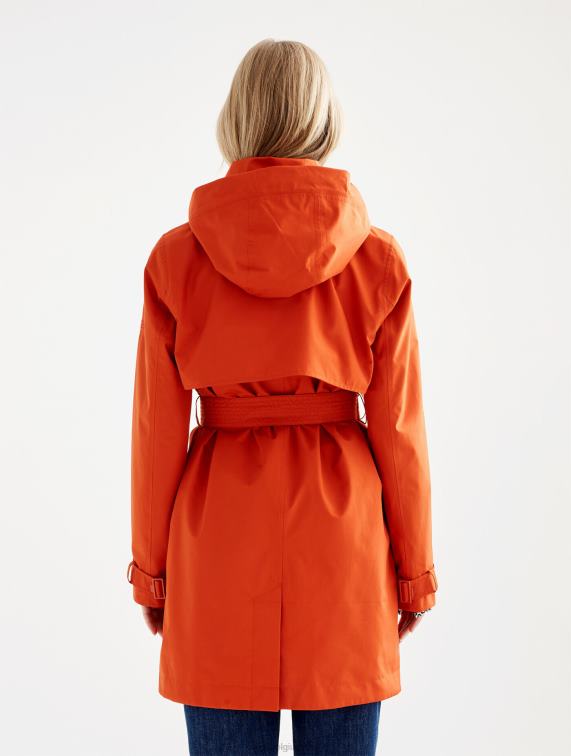 vrouwen kleren goji Aigle korte gore-tex trenchcoat met afneembare capuchon J404Z501