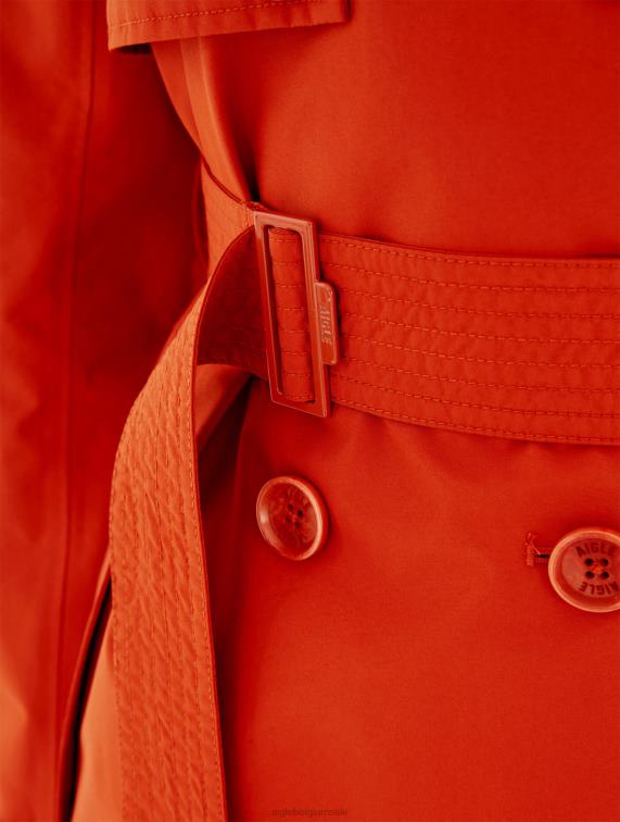 vrouwen kleren goji Aigle korte gore-tex trenchcoat met afneembare capuchon J404Z501