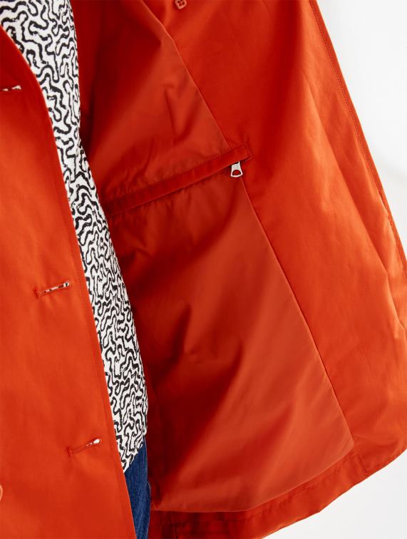 vrouwen kleren goji Aigle korte gore-tex trenchcoat met afneembare capuchon J404Z501