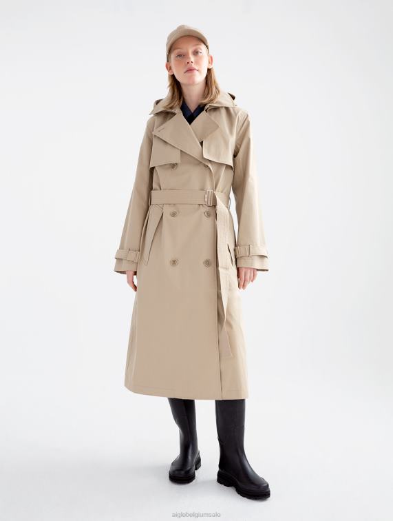 vrouwen kleren griezelig Aigle lange mtd-trenchcoat J404Z434