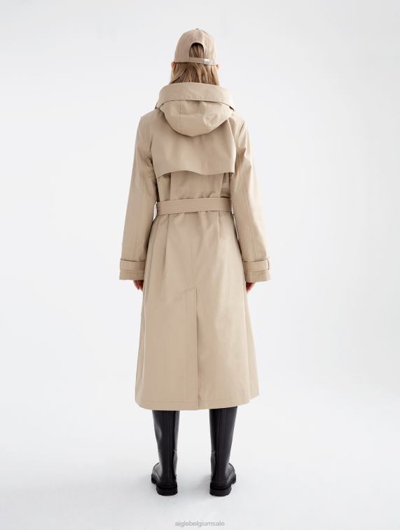 vrouwen kleren griezelig Aigle lange mtd-trenchcoat J404Z434
