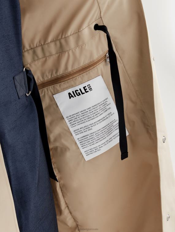 vrouwen kleren griezelig Aigle opnieuw ontworpen lange gore-tex regenjas J404Z451