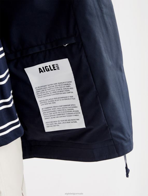 vrouwen kleren rijk Aigle iconische fishtail mtd met korte capuchon J404Z494