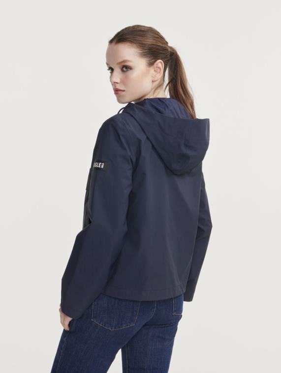 vrouwen kleren rijk Aigle kort gore-tex jack met capuchon J404Z430